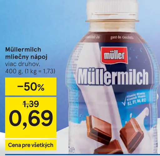 Müllermilch mliečny nápoj čokoládový