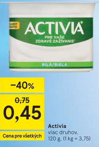 Activia jogurt marhuľa