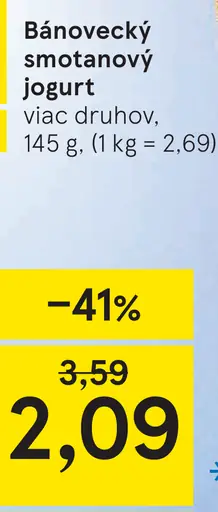 Bánovecký smotanový jogurt jahoda