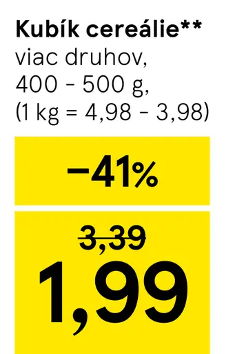 Kubík cereálie