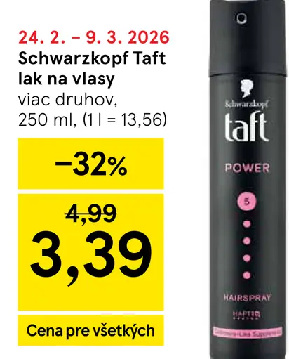 Schwarzkopf Taft lak na vlasy
