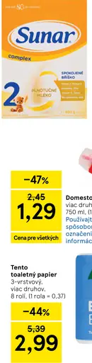 Sunar Complex dojčenské mlieko