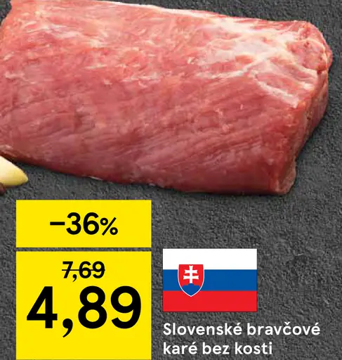 Slovenské bravčové karé bez kosti chladené