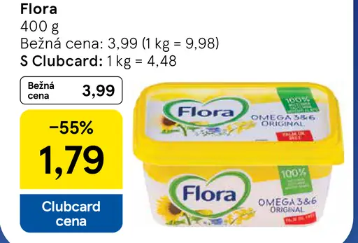 Flora rastlinný tuk na natieranie