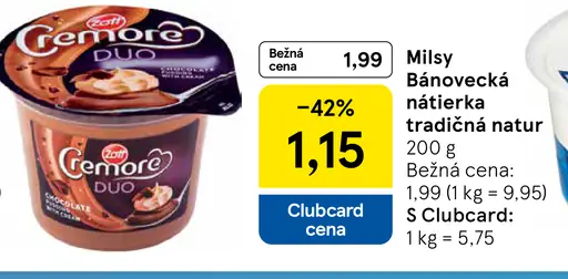 Milsy Bánovecká nátierka tradičná natur