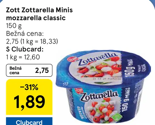 Zott Zottarella Minis Mozzarella Classic