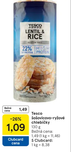 Tesco šošovicovo‑ryžové chlebíčky