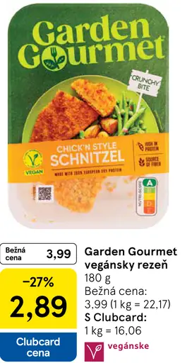 Garden Gourmet vegánsky rezeň Chicken Style Schnitzel