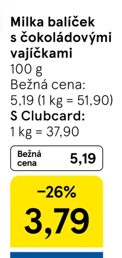 Milka balíček s čokoládovými vajíčkami Alpine Milk