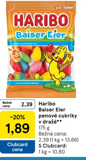 Haribo Baiser Eier penové cukríky v dražé