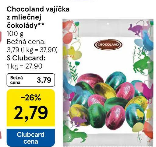 Chocoland vajíčka z mliečnej čokolády