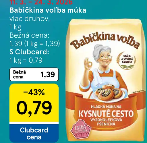 Babičkina voľba múka viac druhov