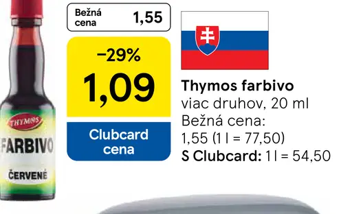 Thymos farbivo viac druhov