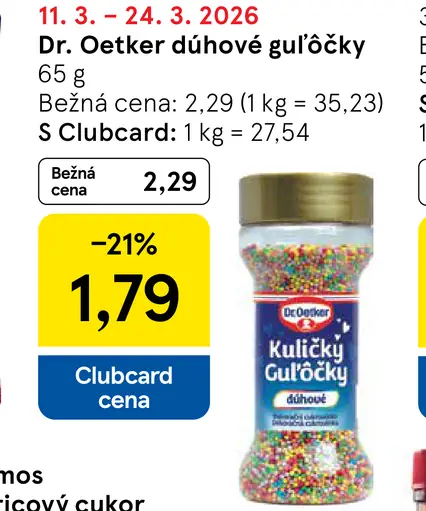 Dr. Oetker dúhové guľôčky