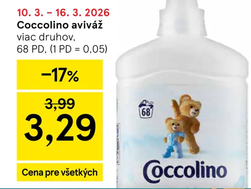 Coccolino aviváž viac druhov