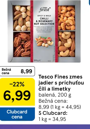 Tesco Finest zmes jadier s príchuťou čili a limetky