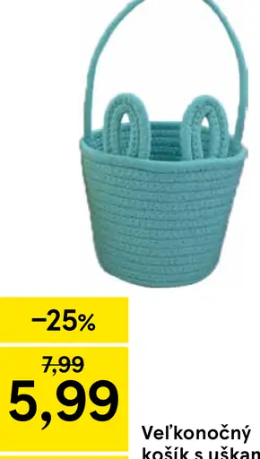 Veľkonočný košík s uškami