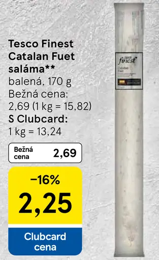 Tesco Finest Catalan Fuet saláma