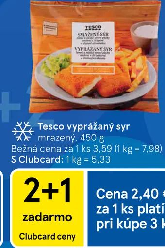 Tesco vyprážaný syr mrazený