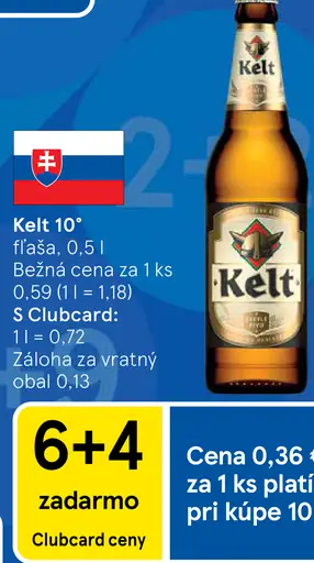 Kelt 10° pivo fľaša