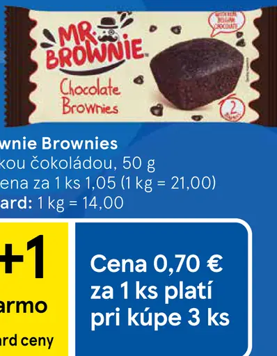 Mr. Brownie brownies kakaové s belgickou čokoládou