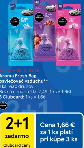 Aroma Fresh Bag osviežovač vzduchu Pocket
