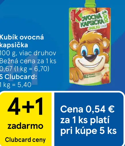 Kubík ovocná kapsička