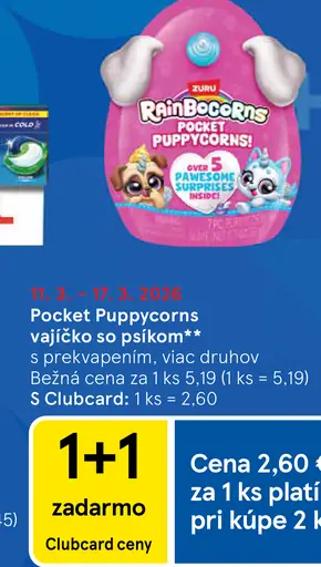 Rainbocorns Pocket Puppycorns vajíčko so psíkom