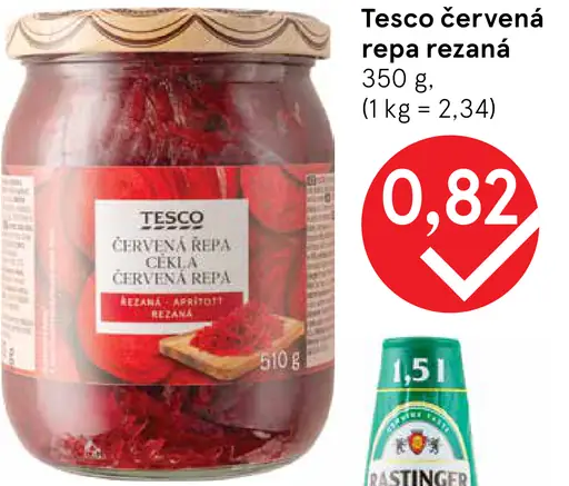Tesco červená repa rezaná