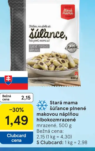 Stará mama šúlance plnené makovou náplňou hlboko mrazené