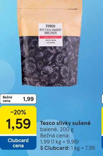 Tesco slivky sušené