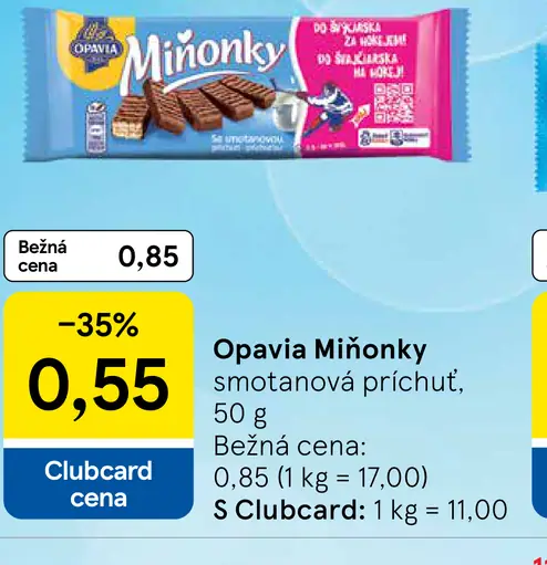 Opavia Miňonky smotanová príchuť