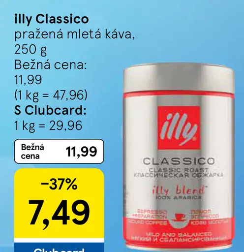 Illy Classico pražená mletá káva