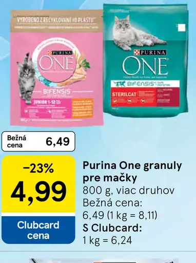 Purina One granuly pre mačky