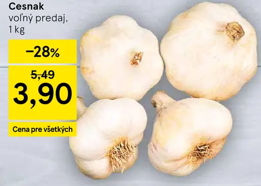 Cesnak voľný predaj