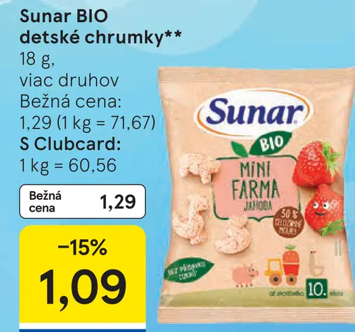 Sunar BIO detské chrumky