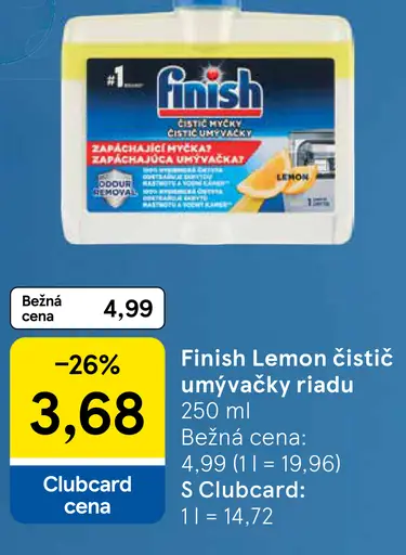 Finish Lemon čistič umývačky riadu