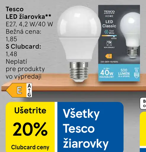 Tesco LED žiarovka