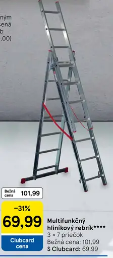 Multifunkčný hliníkový rebrík