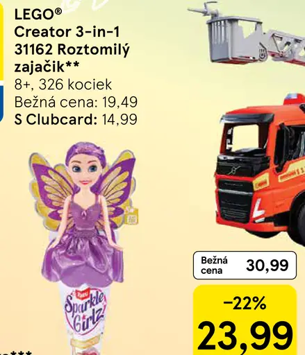 LEGO Creator 3‑in‑1 Roztomilý zajačik