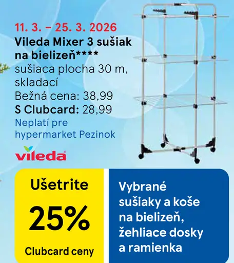 Vileda Mixer 3 sušiak na bielizeň