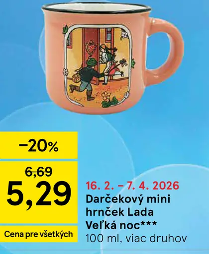 Darčekový mini hrnček Lada Veľká noc