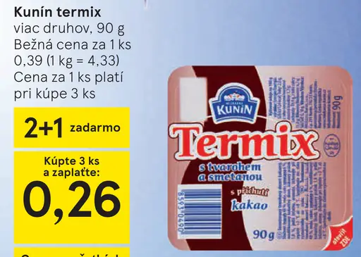 Kunín Termix dezert