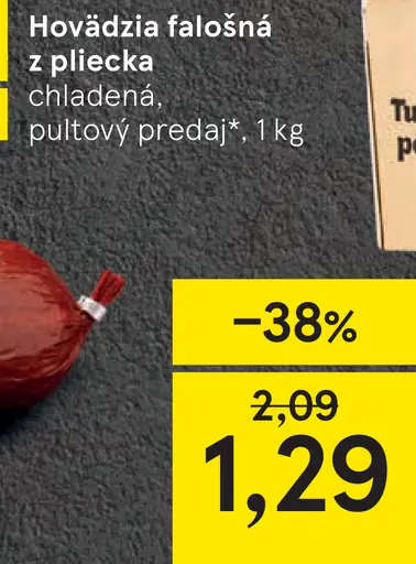 Hovädzia falošná z pliecka chladená