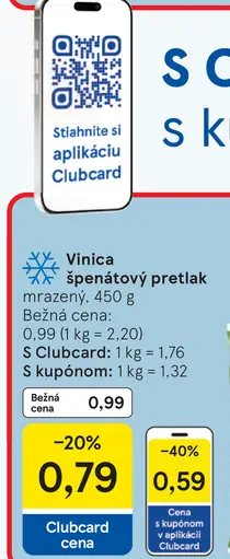 Vinica špenátový pretlak mrazený