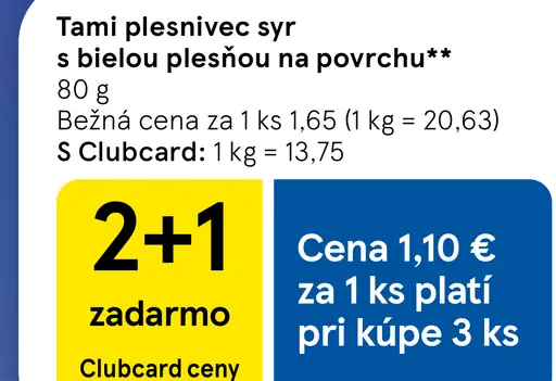 Tami Plesnivec syr s bielou plesňou na povrchu