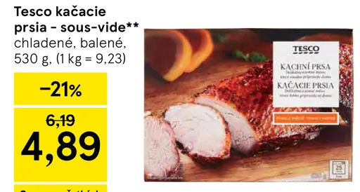 Tesco kačacie prsia sous-vide