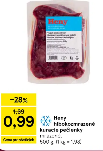 Heny hlbokozmrazené kuracie pečienky