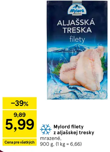 Mylord filety z aljašskej tresky mrazené