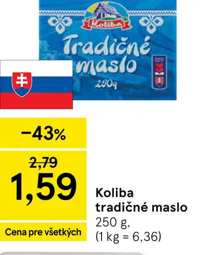 Koliba Tradičné maslo